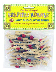 20PC LADYBUG CLOTHESPINS