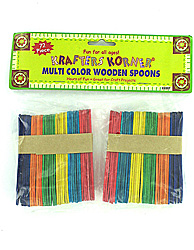 WOOD SPOONS 72PC COLORED
