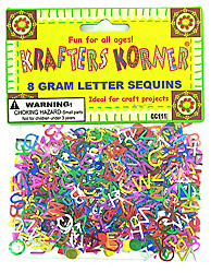 8 GRAM SEQUIN LETTERS