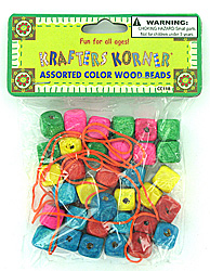 3ASST WD BEADS 40GRM