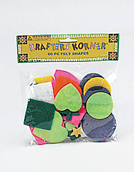 60 PC FELT SHAPES X4