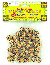 40PC LEOPARD BEADS