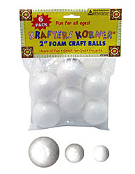 FOAM CRAFT BALLS ASST LRG