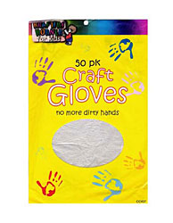 50PK CRAFT GLOVES KIDS X4