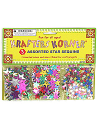 3PK GLITTER STAR SEQUINS