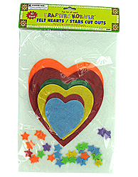 FELT HEARTS/STARS CUTOUTS