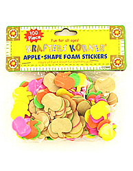 FOAM APPLE STICKERS 100PC