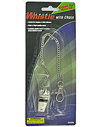 WHISTLE W/METAL CHAIN