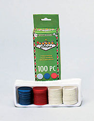 100 PC POKER CHIPS X4