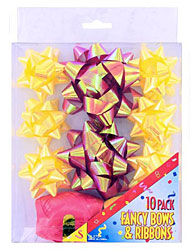 10PC FANCY BOW/RIBBON AST