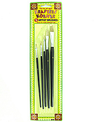 5 PC BLCK ARTIST BRUSHES