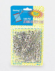 100PC JMBO SAFTY PINS X5
