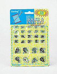 HOOKS AND EYES 28PC X4
