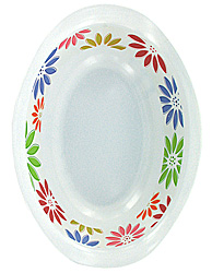 12" OVAL MELAMINE BOWL