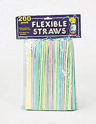 200PC FLEX STRAWS X5