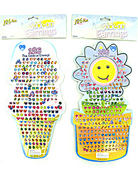 126PC STICK ON EARRINGS