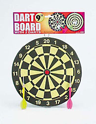 9" DARTBOARD W/2 DARTS X5