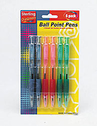 6PC BALL POINT PENS X4