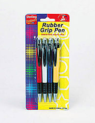 4PC RUBBER GRIP PEN X5