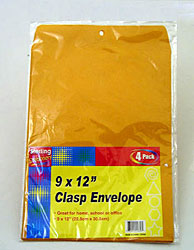9X12 ENVELOPE 4PC S3513
