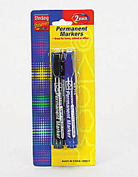 2 PC PERMANENT MARKERS