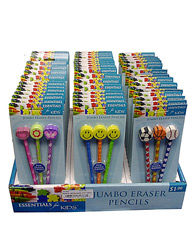 PENCIL W/ERASER 3 PC TRAY