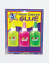 3 PACK COLORED GLUE X4