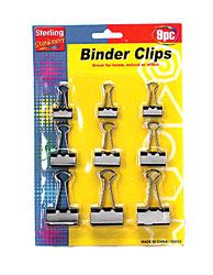 9 PC BINDER CLIPS X5