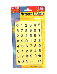 384 PC NUMBER STICKERS X4