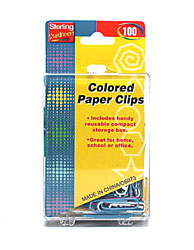 100PC CLRD PAPER CLIPS X5