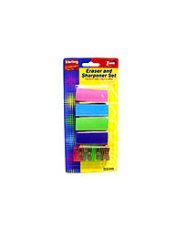 4 ERASERS/4 SHARPENERS