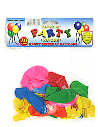 20PC HAPPY BDAY BALLOONS