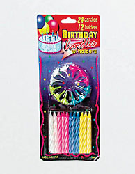 24 CANDLES W/HOLDERS