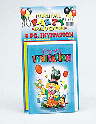 8PC INVITATION (CLOWN)