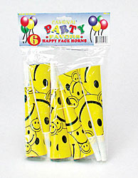 6 PC HAPPY FACE HORN