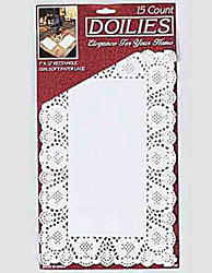 DOILIES 15 PCK 7"X12" X5