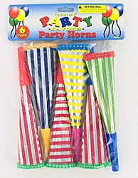 6 PC PARTY HORNS