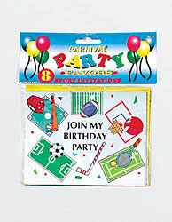 8 PC SPORT INVITATIONS X2