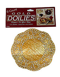 6PK GOLD DOILIES SML X2