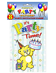 8PC PARTY INVITATION ASST