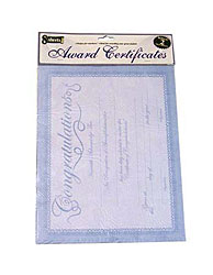 10PK CERTIFICATES 3 ASST