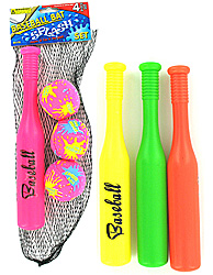 4PK BASEBALL/BAT SPLSHSET
