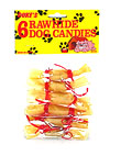 rawhide dog candy 6 pack x2