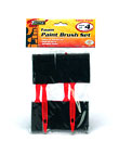 4 pc foam paint brushes